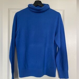 100% Cashmere Blue Turtleneck Sweater